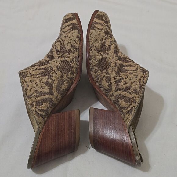 Matisse “SHERYL” Tapestry Mules Woven Boho  Block Heel Leather Size 10 - Picture 4 of 10